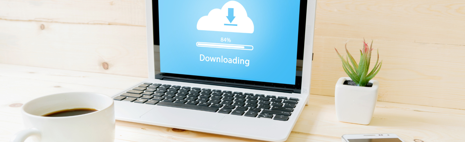 Computer screen showing download