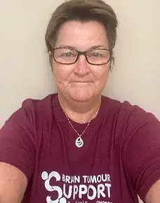 Sharon Carter after completing her Brave the Shave fundraising challenge for Brain Tumour Support