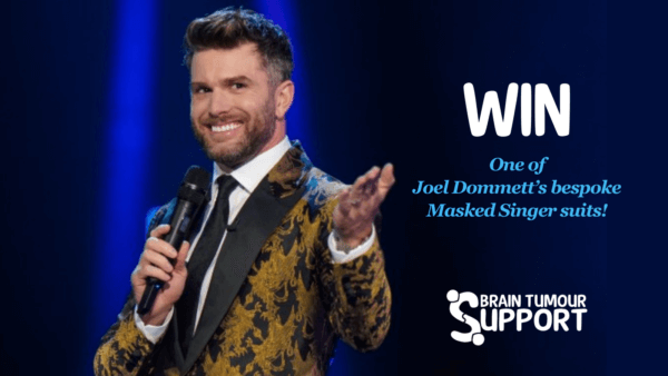 Win Joel Dommett's suit - image showing the TV star presenting ITV's The Masked Singer