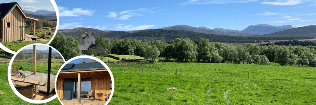 Panoramic view over landscape of Scottish Highlands
