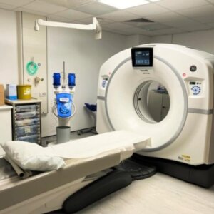 CT scanner in a hospital