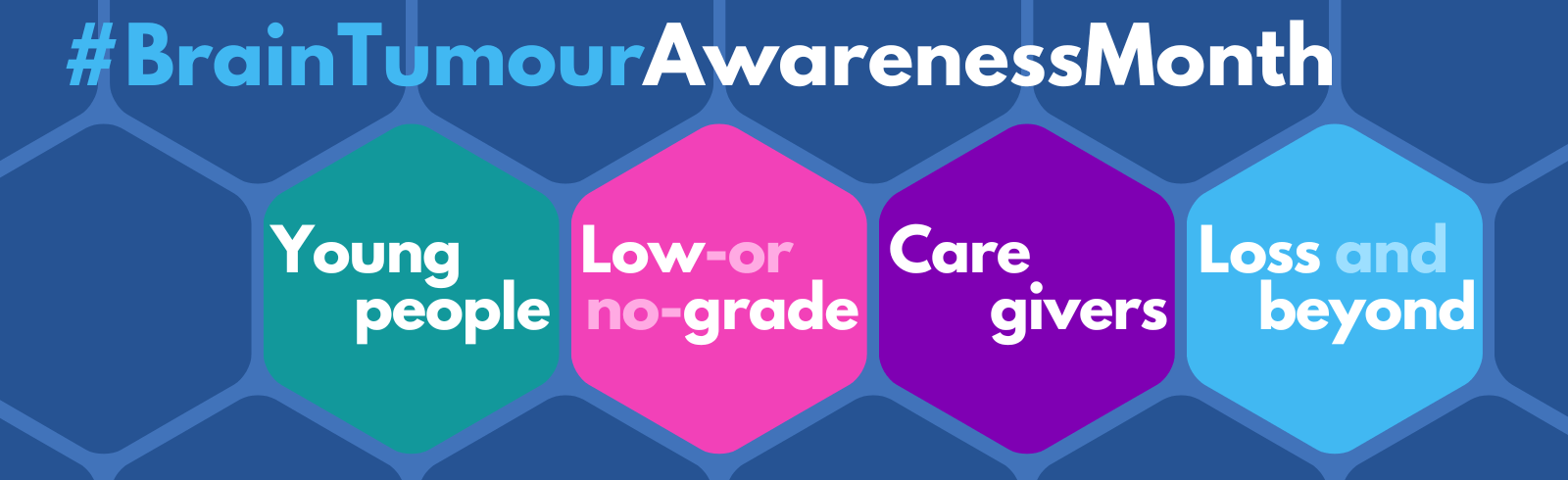 Brain Tumour Awareness Month header focusing on the hidden impact of brain tumours