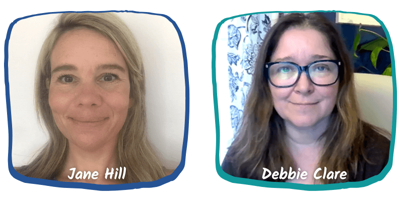 Portrait photos of Brain Tumour Support counsellors Jane Hill and Debbie Clare
