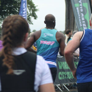 Charles running for Brain Tumour Support in the Worcester City Runs 10K